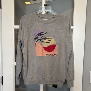 Billabong Gray Sweatshirt with Abstract Graphic